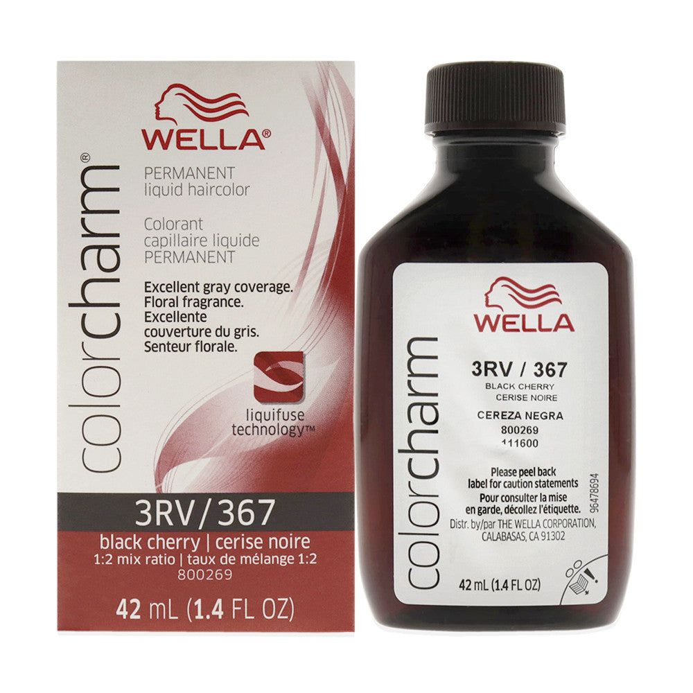 Wella Color Charm Liquid Hair Color 367 by 3RV Black Cherry, 1.4 Oz